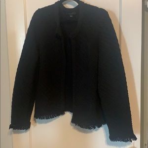 Ann Taylor Knit Jacket with Fringe